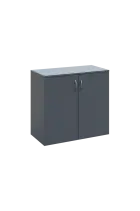 N 2 - 8D kancelářská skříň, 2-dveřová, 750x800x600, antracit